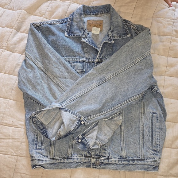 Vintage 1990s GAP Denim Jean Jacket Oversized Light Wash Small 90s Adult - Picture 1 of 9